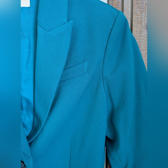 Michael Kors 2 Button Teal Women's Blazer Size 4 - Picture 7 of 14
